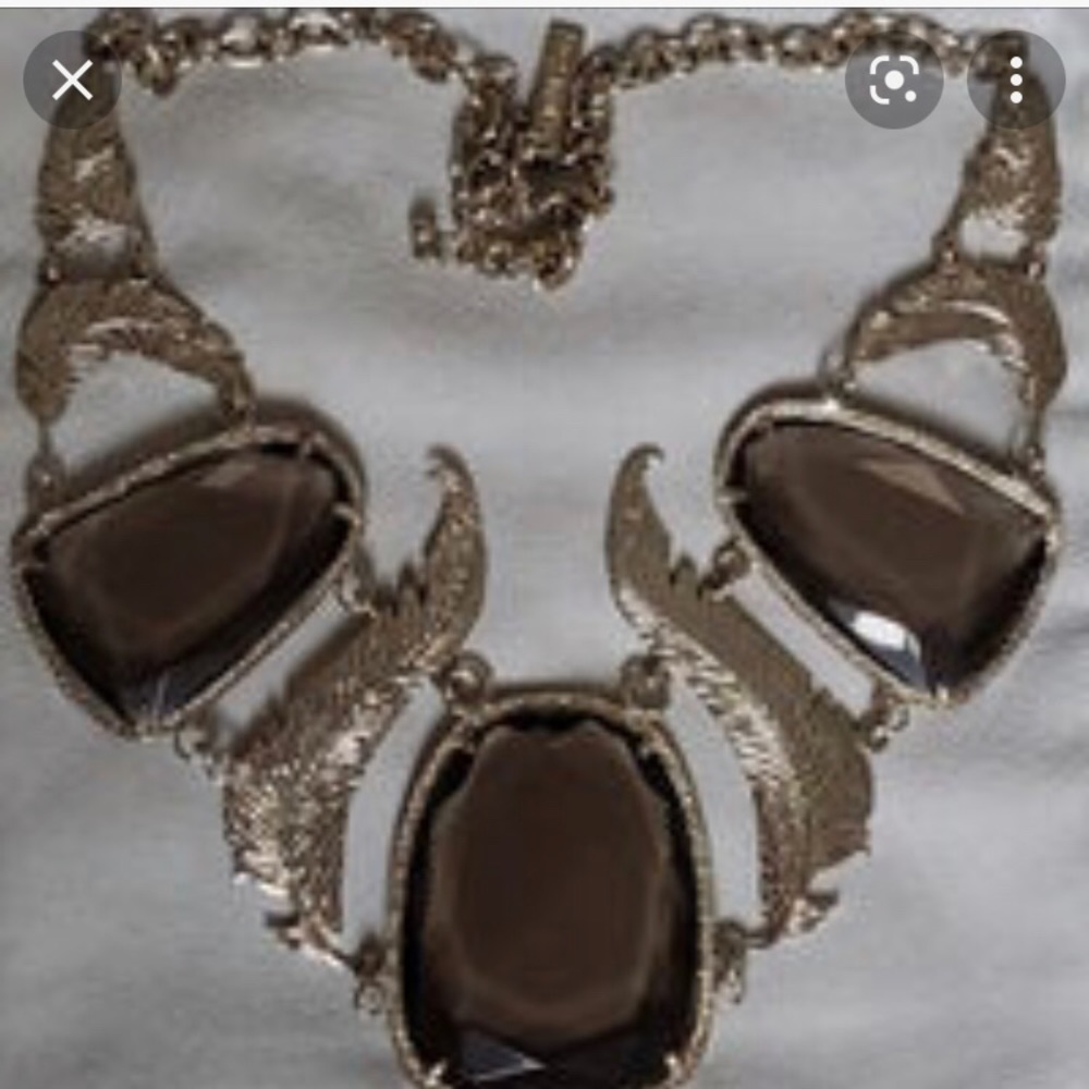 DDISO Kendra Scott Smoky Quartz or Smoky Topaz Ignacia Necklace